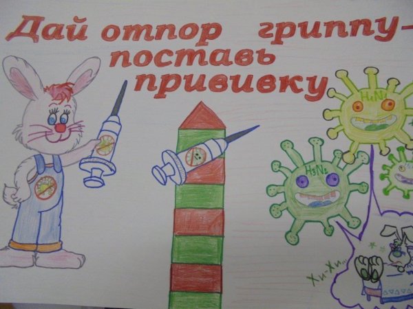 Плакат на тему прививки