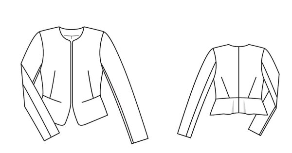 Технический эскиз жакета