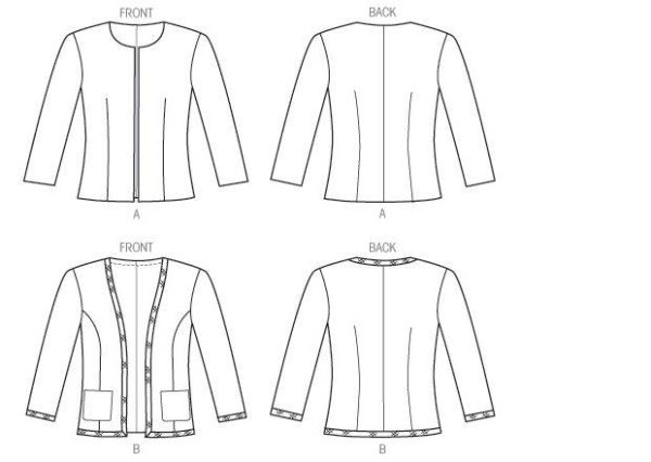 Эскиз пиджака женского