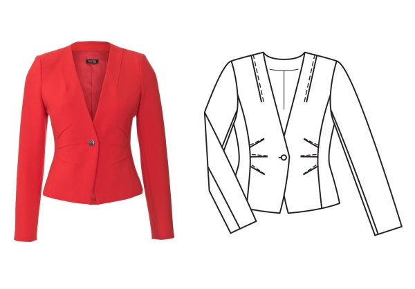 Эскиз мужского пиджака