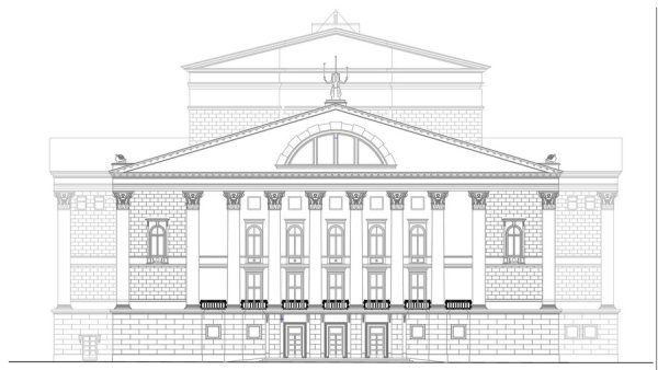 Нарисовать здание театра