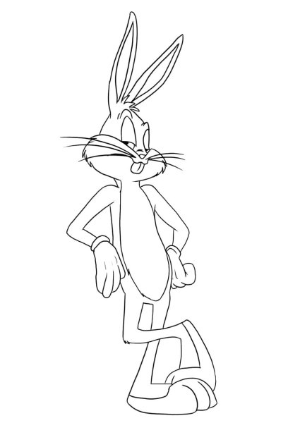 Багз Банни черно белый