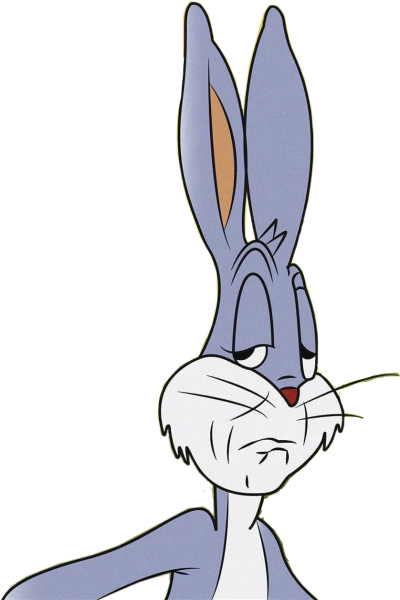 Заяц Багз Банни удивление