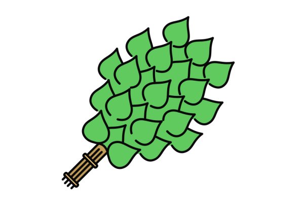 Дубовый веник вектор