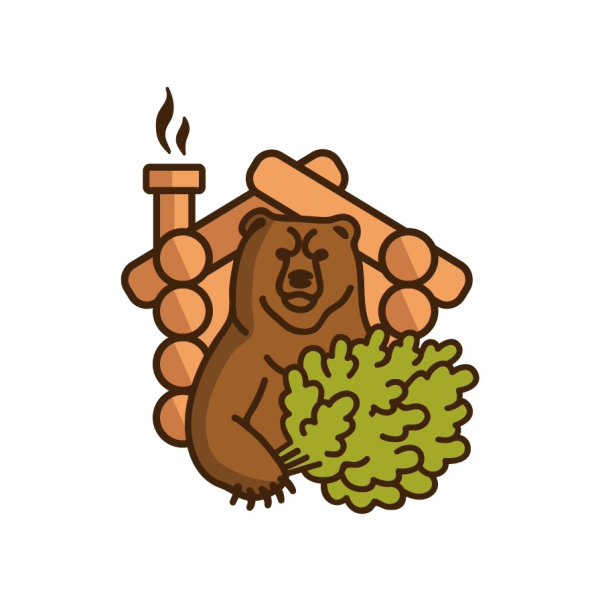 Медведь с веником