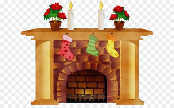 Гостиная с камином вектор