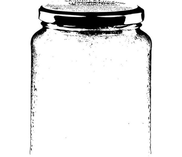 Баночка трафарет