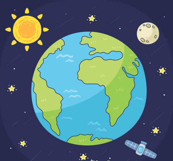 Нарисовать землю из космоса