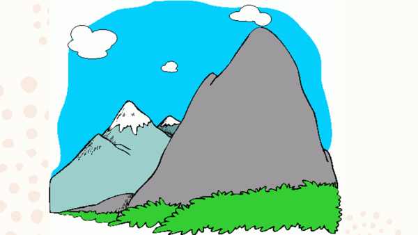 Горы рисунок для детей
