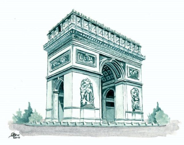 Исторический пейзаж рисунок