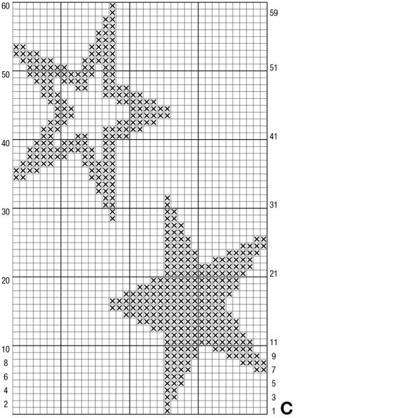 Теневой узор звезда спицами