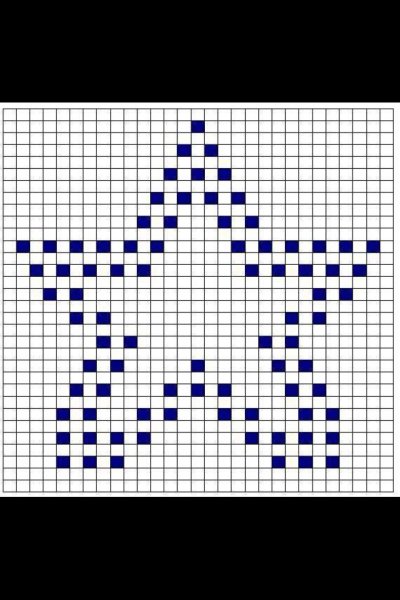 Узор звезда спицами