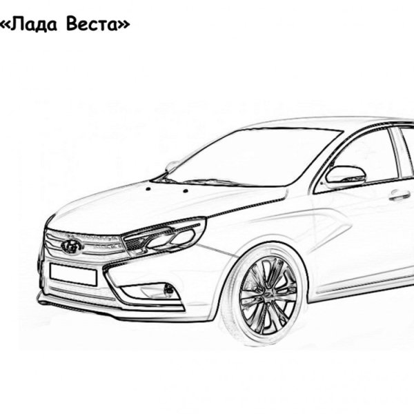 Лада Веста св кросс рисунок