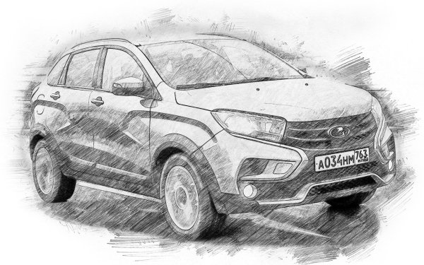 Раскраска Лада Веста св