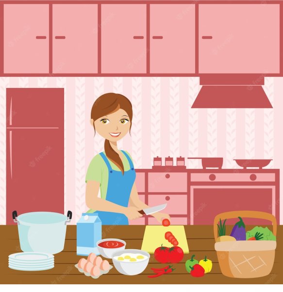 Мама готовит ужин