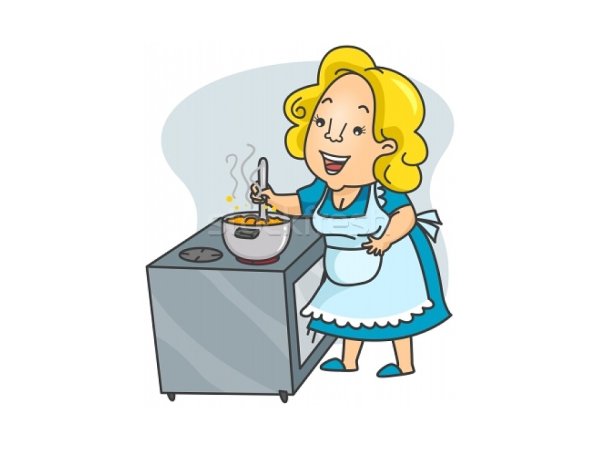 Мама готовит обед