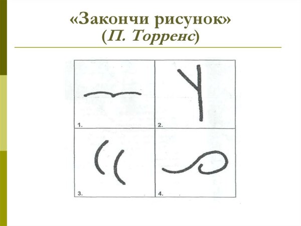 Теста креативности э.п. Торренса «закончи рисунок»