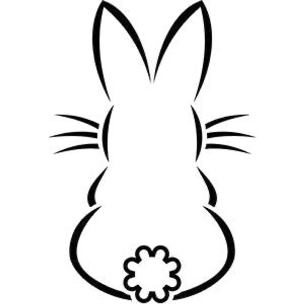 Контур кролика сзади