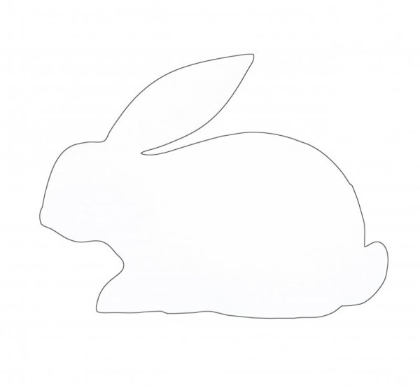 Контур кролика сзади