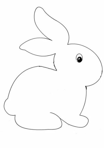 Заяц контур сзади