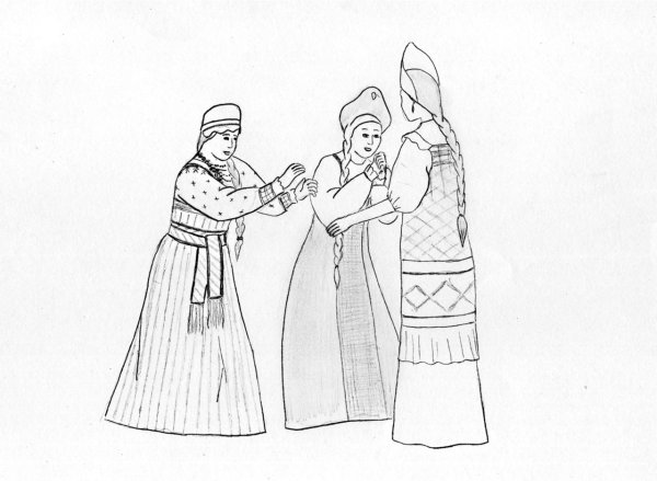 Рисунок на тему свадебный обряд