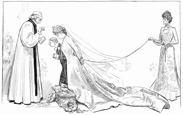 "Амбициозная мать и сговорчивый священник", Чарльз дана Гибсон, 1902.