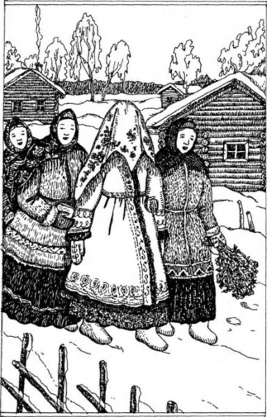 Нарисовать свадебный обряд