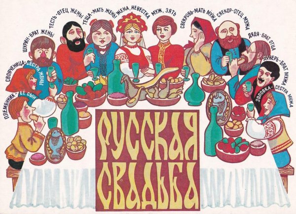 Открытка в русском народном стиле