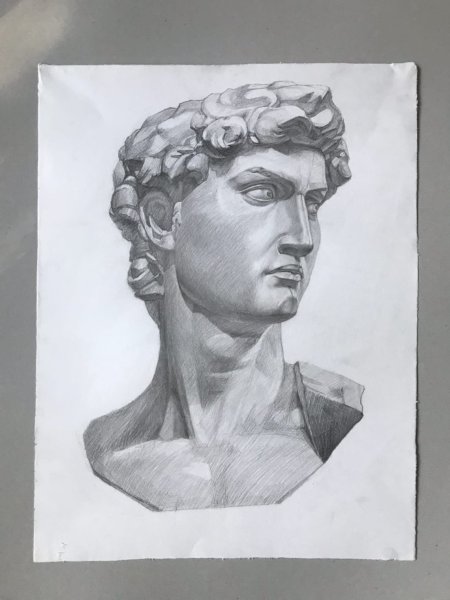 Гипсовая голова Аполлона Академический