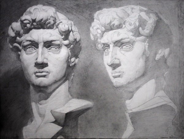 Гризайль портрет Сократ