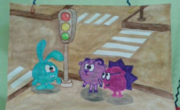 Рисунки ПДД Смешарики