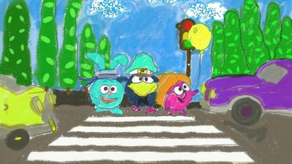 Безопасная дорога глазами детей Смешарики