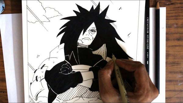 Мадара Учиха рисунок