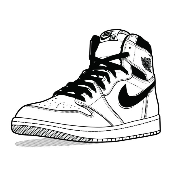 Nike Air Jordan 1 High черно белые