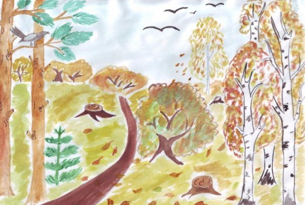 Рисунок красота осени окружающий мир