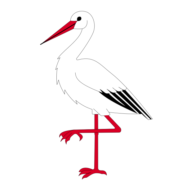Аист раскраска