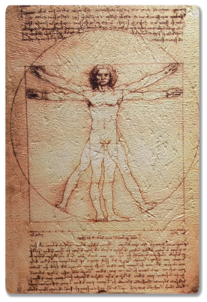 Vitruvian man Леонардо да Винчи
