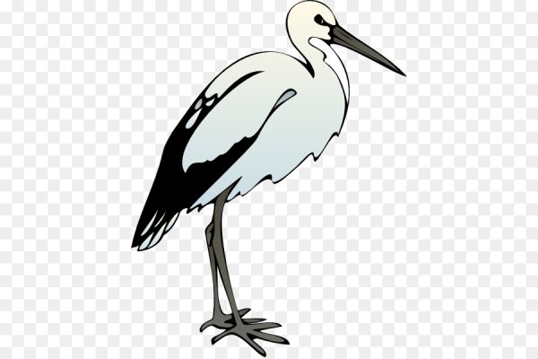 Трафарет аиста для вырезания