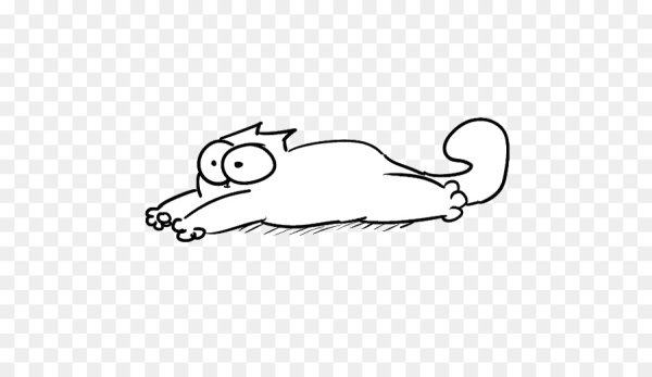 Кот Саймон лежит