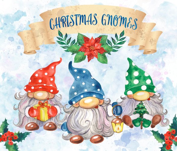 Новогодний Гном раскраска