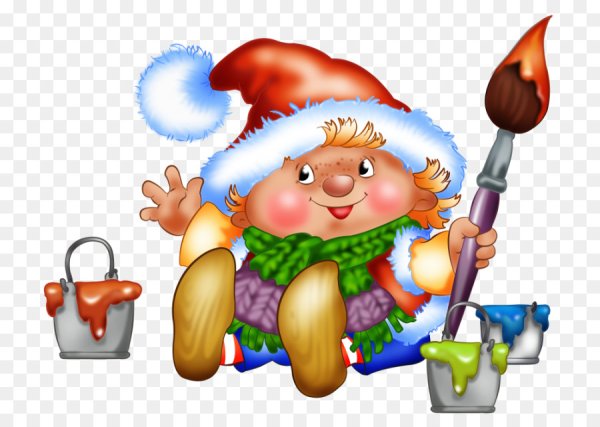 Новогодние гномики раскраска