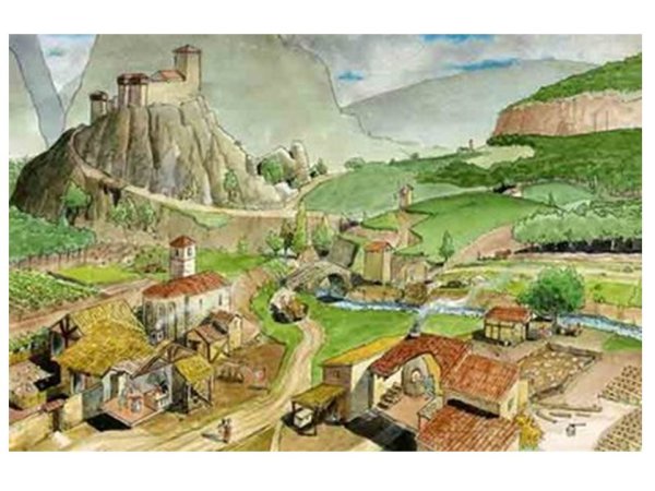 Средневековая деревня в 10 веке