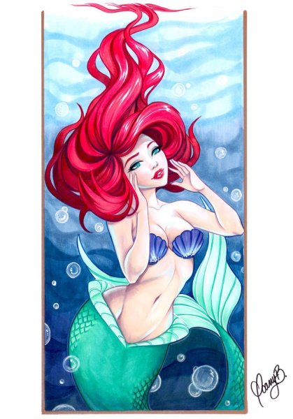 Ариэль Дисней зарисовки