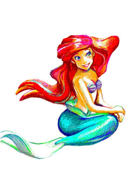 Русалочка Ариэль рисунок