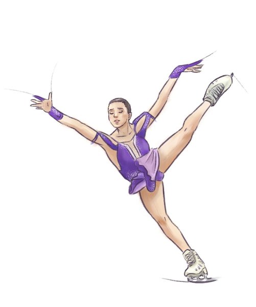 Камила Валиева рисунок карандашом