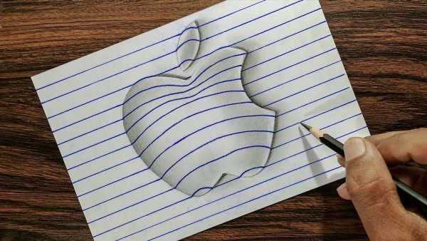 Объёмное рисование карандашом