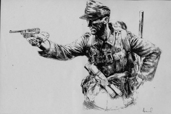 Зарисовки солдат второй мировой