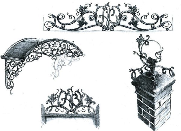 Эскизы кованных изделий