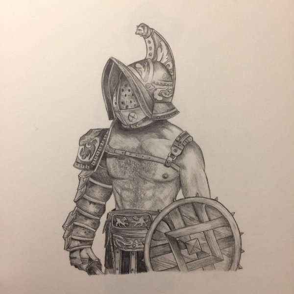 Гладиатор мурмиллон тату