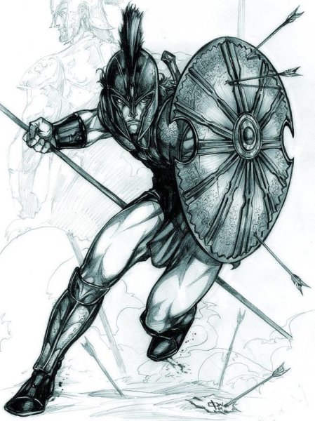 Тату Ахиллес и Гектор